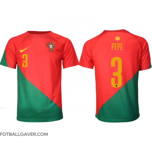 Portugal Pepe #3 Fotballklær Hjemmedrakt VM 2022 Kortermet